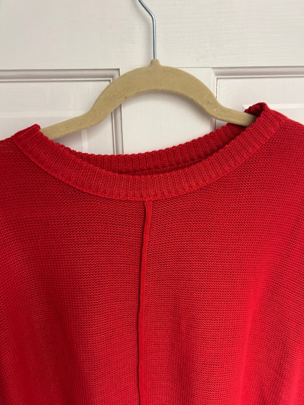 SHEIN Red Knit Cap Sleeve Sweater Top - Picture 2 of 5